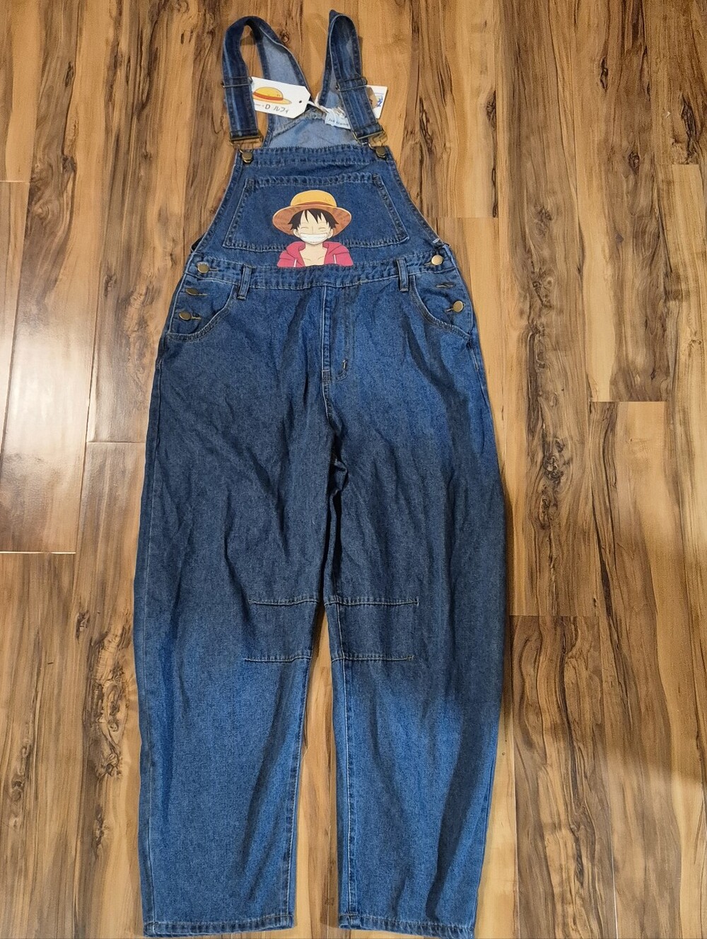 One piece Luffy Clothing Denim Overalls 28 inch waist
